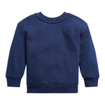 RALPH LAUREN felpa chiusa girocollo tinta unita con logo Blu per Neonato 320772102002 BLU RALPH LAUREN 