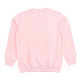 MOSCHINO felpa chiusa girocollo tinta unita con stampa logo Rosa per Neonata MUF05O ROSA MOSCHINO 