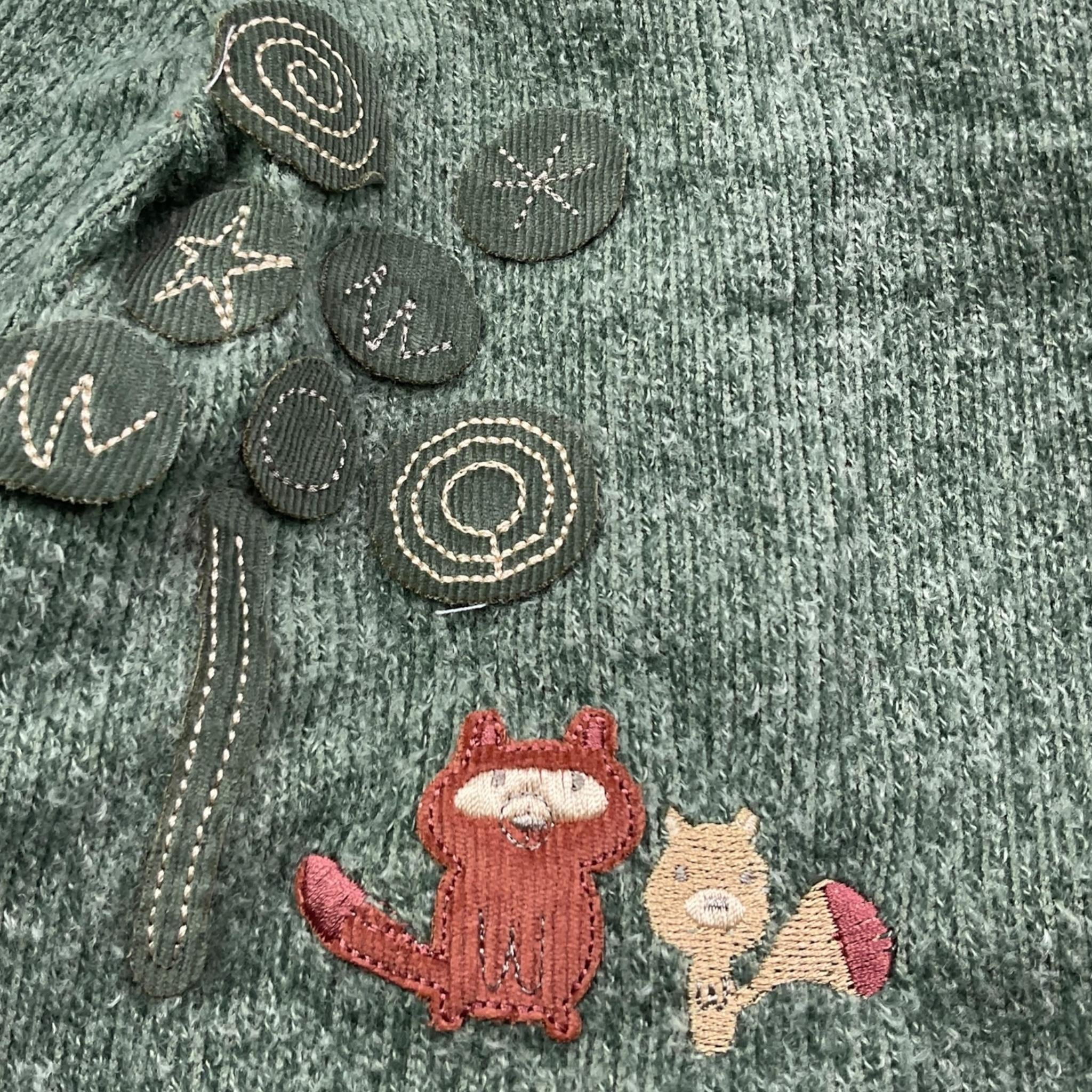 CALAMARO completo 2pz maglia-coulotte bicolore Verde/beige per Neonato 11070 VERDE/BEIGE CALAMARO 