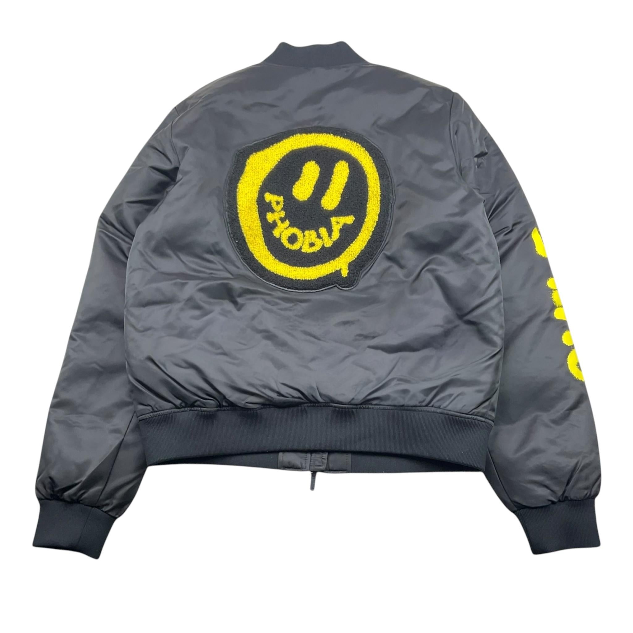 PHOBIA ARCHIVE giubbino tinta unita con zip e stampa Nero per Bambino PHK00695 NERO PHOBIA ARCHIVE 