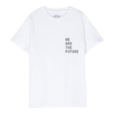 Dou Dou T-Shirt Rundhals Einfarbig Ocn Kontrastdruck Weiß Für Jungen