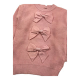 U+è BY MISS GRANT maglia maxi tinta unita con fiocchi Rosa per Bambina UE1469 ROSA U+è BY MISS GRANT 