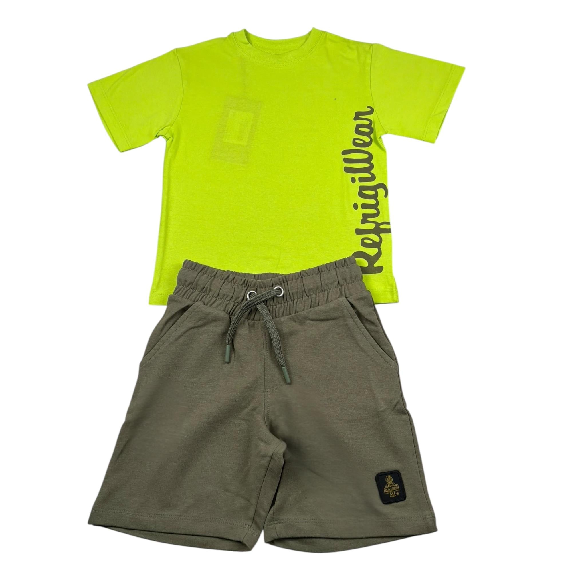 Refrigiwear Completo 2 Pezzi T-Shirt-Bermuda per Bambino R1100W25X VERDE REFRIGIWEAR 