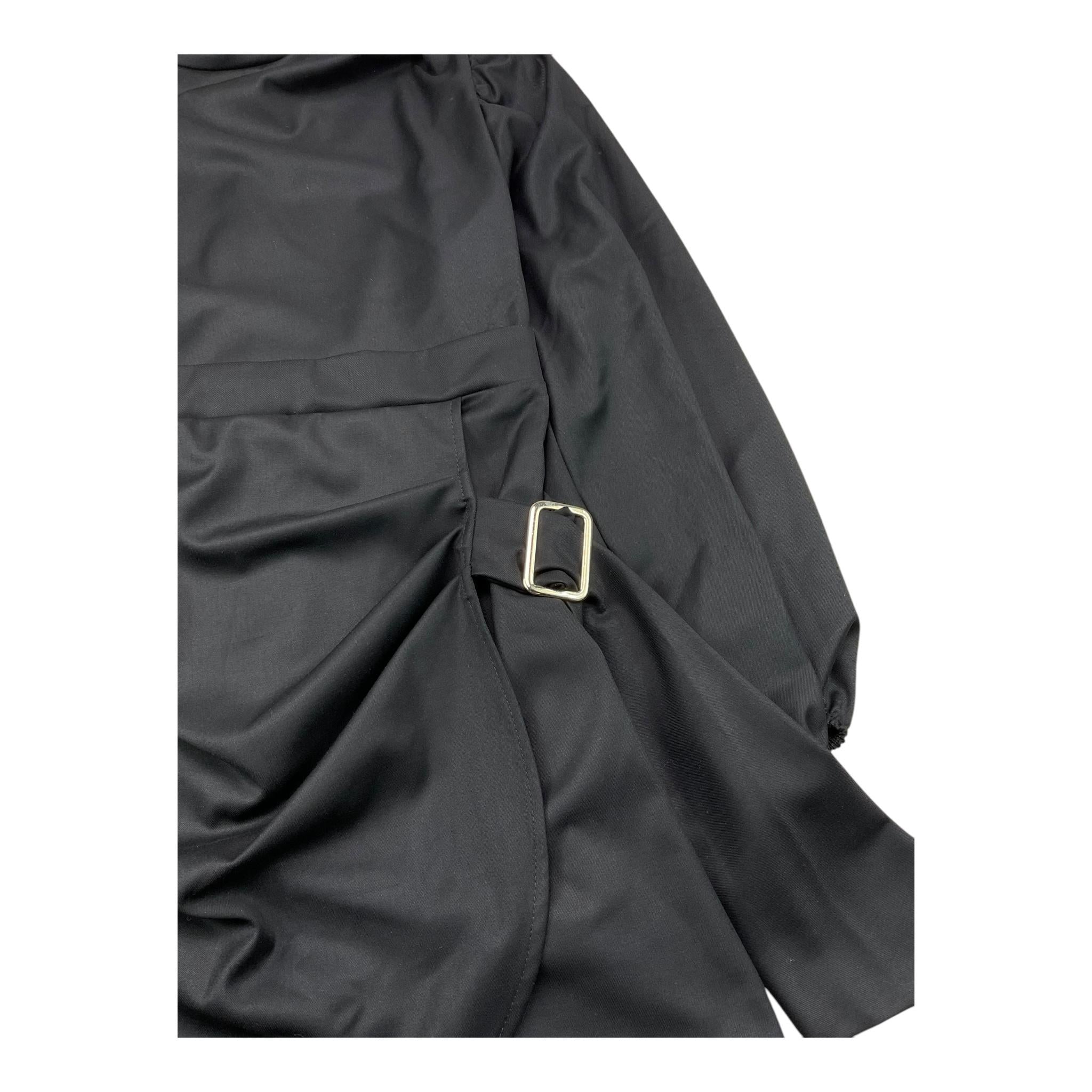 NAIDA abito manica lunga tinta unita cn cintura Nero per Bambina NAAB278 NERO NAIDA 