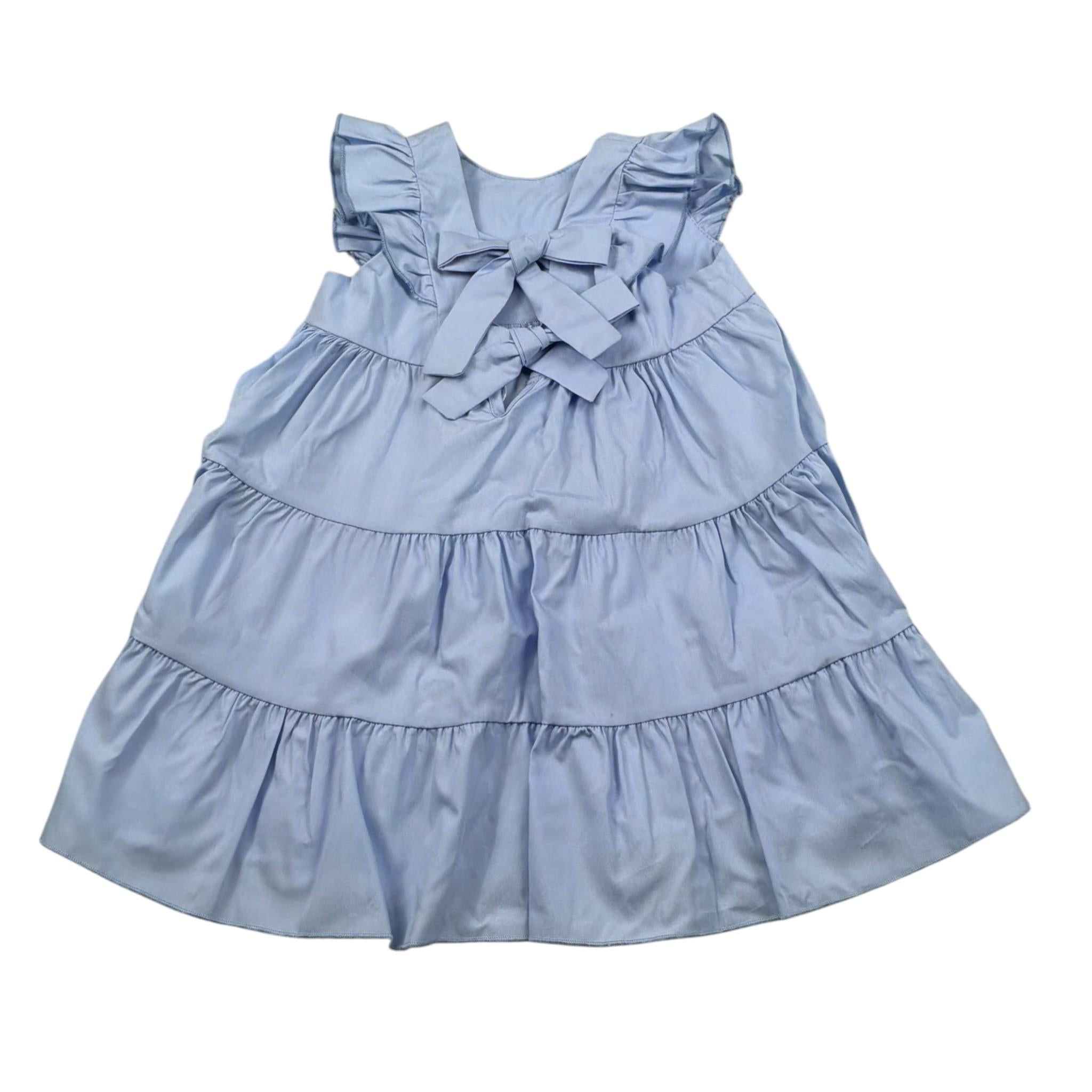 M+E' Abito Mezza Manica Tinta Unita per Neonata U1399 AZZURRO M+E' 