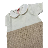 Scaldacuore Tutina Bicolore Mezza Manica per Neonato TR02PE24 BIANCO/BEIGE SCALDACUORE 