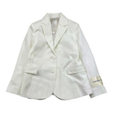 Hinnominate Mädchen-Jacke mit Knopfleiste, schlicht, weiß