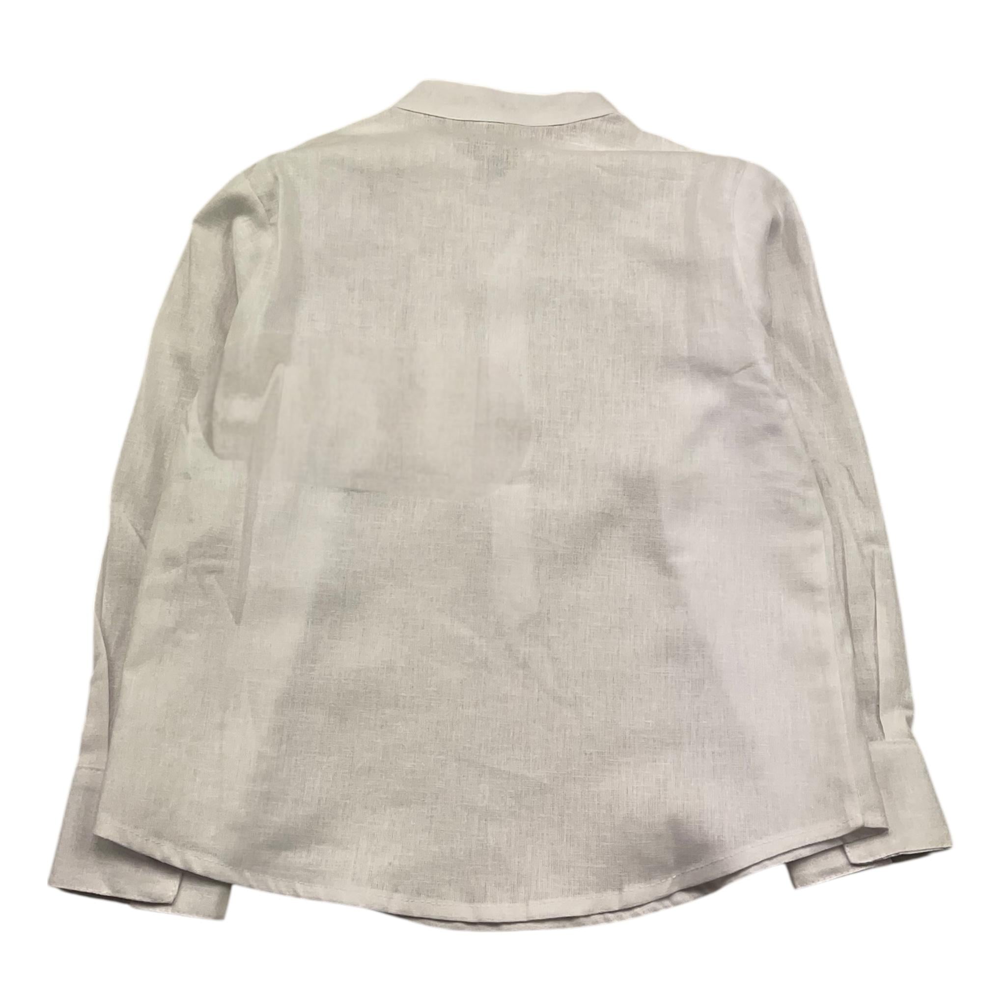 M+E' Camicia Manica Lunga Tinta Unita Collo Coreano per Bambino UEM0507J BIANCO M+E' 