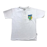 Bern T-Shirt Rundhals Einfarbig mit Print Weiß für Jungen