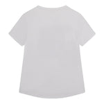 Guess T-Shirt Girocollo Tinta Unita con Paillettes per Bambina J5RI19KAPO0 BIANCO GUESS 