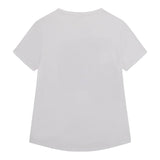 Guess T-Shirt Girocollo Tinta Unita con Paillettes per Bambina J5RI19KAPO0 BIANCO GUESS 