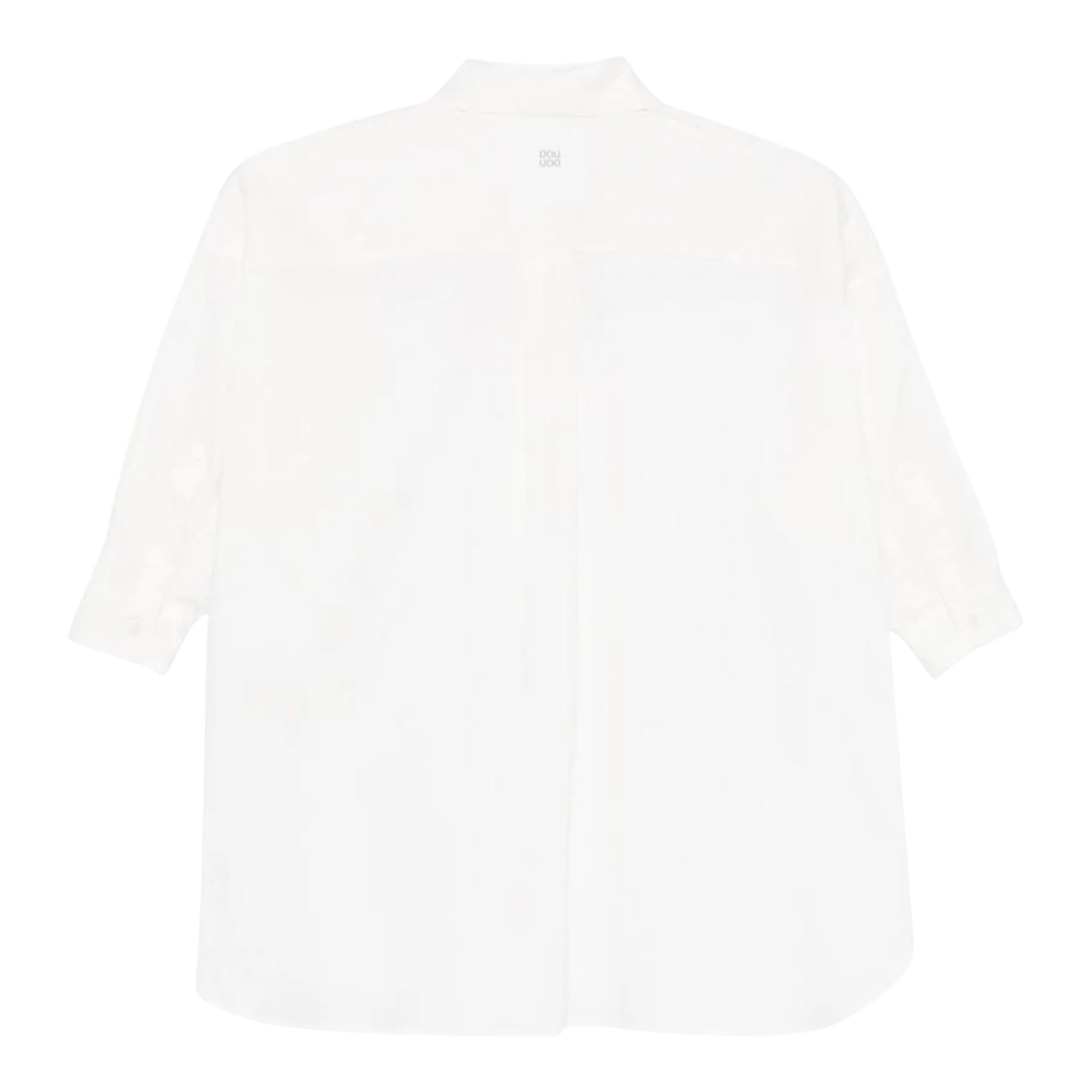 Dou Dou Camicia Tinta Unita Manica Lunga per Bambina DW1A20 BIANCO DOU DOU 