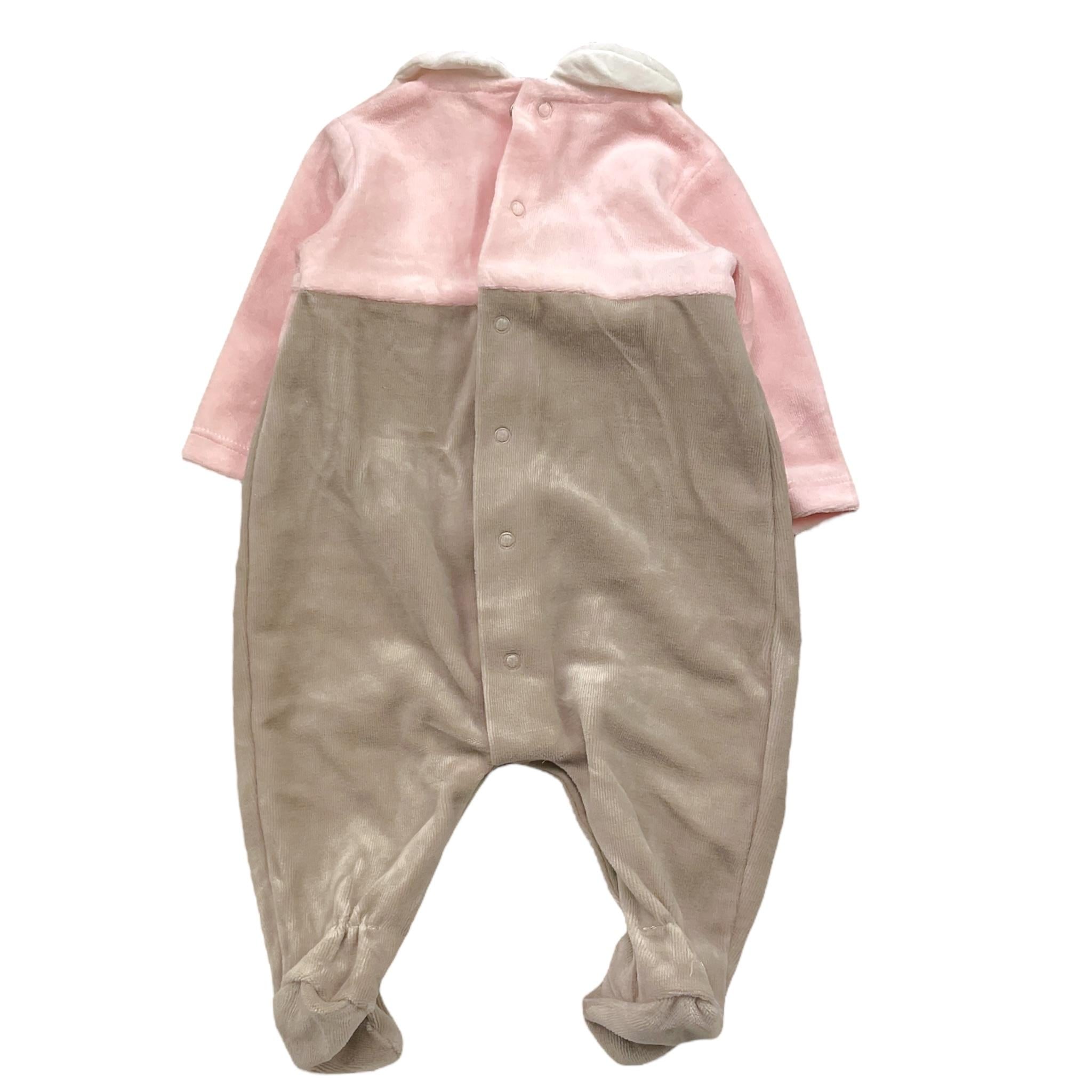 MAYORAL set tutina manica lunga tinta unita in ciniglia con cappello Rosa per Neonata 27822 ROSA MAYORAL 