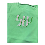 Liu Jo T-Shirt Girocollo Tinta Unita con Logo per Bambina GA5116X VERDE LIU JO 