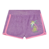 Billieblush Einfarbige Shorts mit Print und Kontrastbesatz Lila für Mädchen