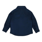 EMPORIO ARMANI camicia tinta unita con logo Blu per Bambino 8NHC01 BLU EMPORIO ARMANI 