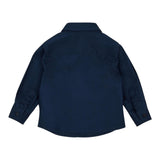 EMPORIO ARMANI camicia tinta unita con logo Blu per Bambino 8NHC01 BLU EMPORIO ARMANI 