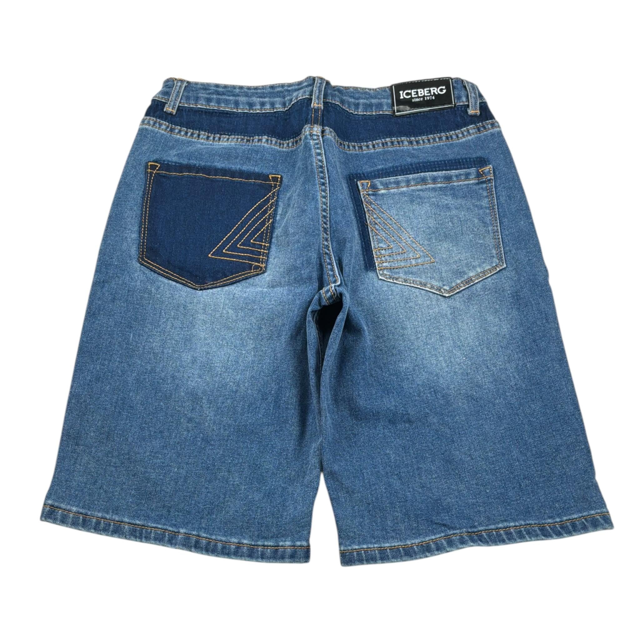 Iceberg Bermuda In Denim tinta unita Blu per Bambino BMICE4102J BLU ICEBERG 