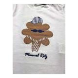 Manuel Ritz T-Shirt Girocollo Tinta Unita con Stampa per Neonato MR3107N BIANCO MANUEL RITZ 