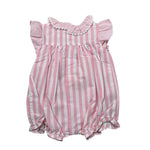 Laranjinha Pagliaccetto Bicolore con Fantasia A Righe per Neonata 92984V5837R57 BIANCO/ROSA LARANJINHA 