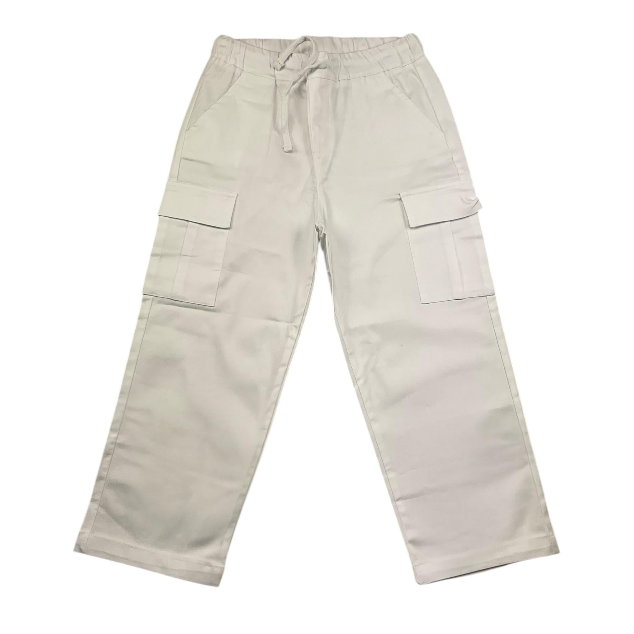 M+E' Pantalone Tinta Unita con Elastico In Vita per Bambino UEM0531N BIANCO M+E' 