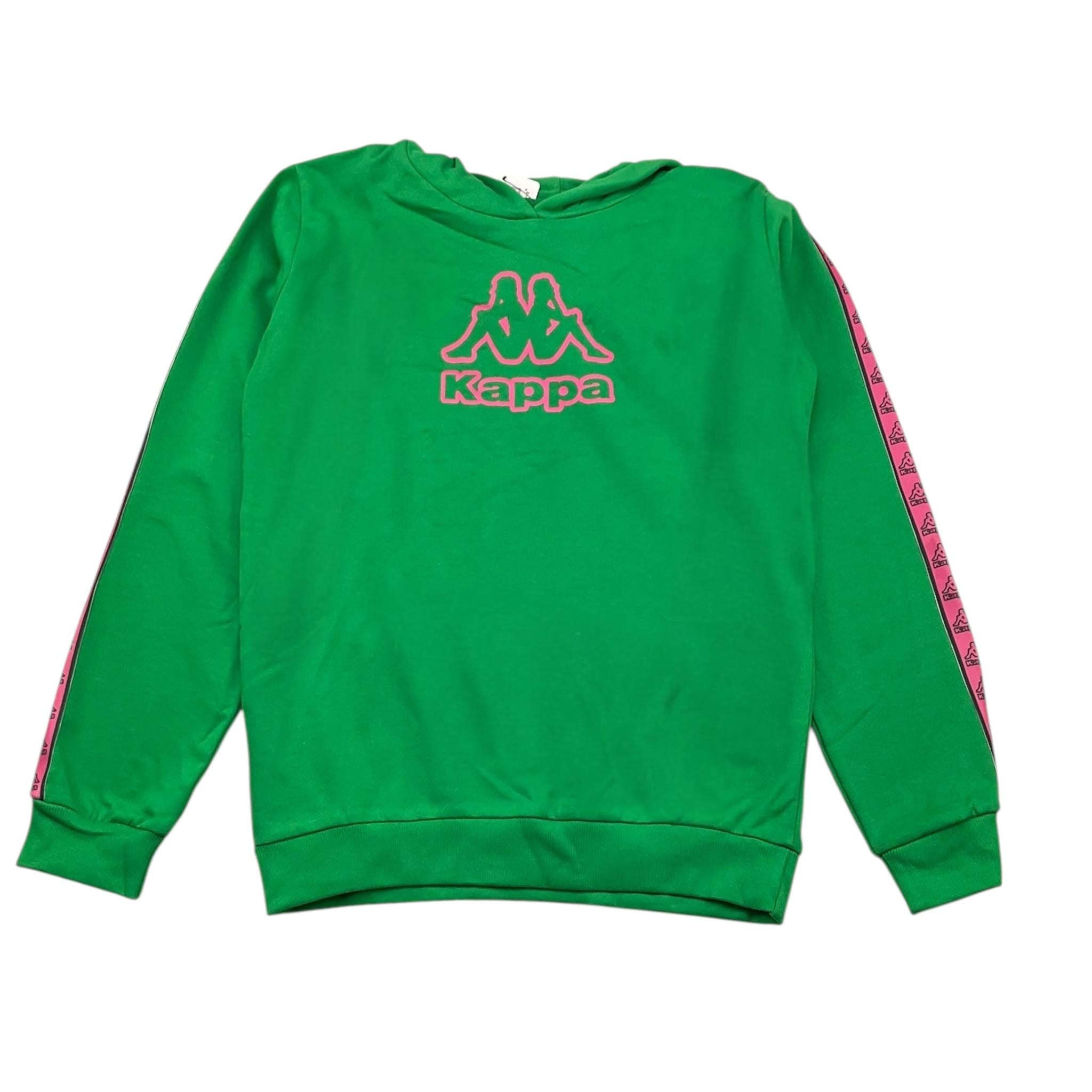KAPPA felpa tinta unita con stampa e cappuccio Verde per Bambina 341Y17W VERDE KAPPA 