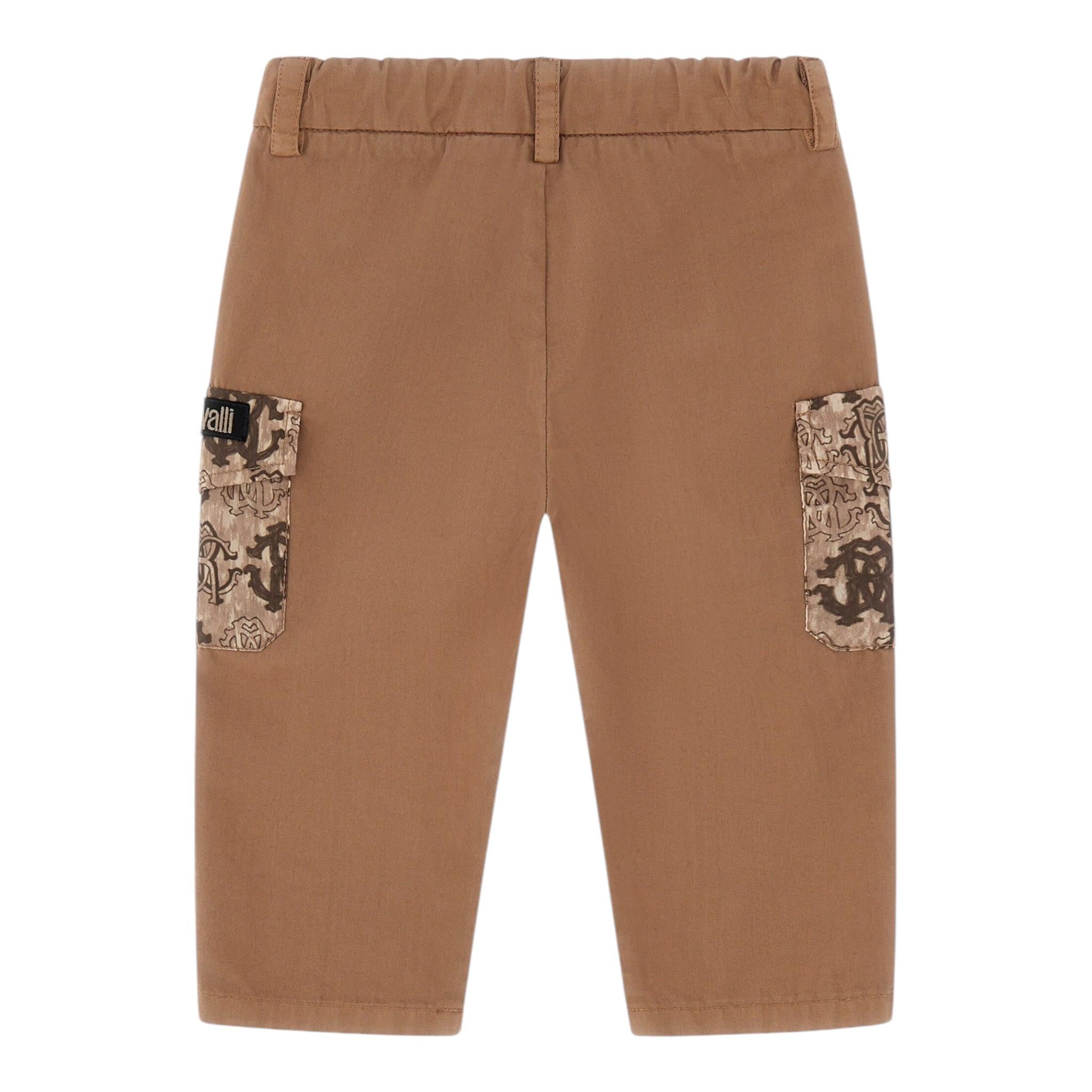 ROBERTO CAVALLI pantalone tinta unita girovita regolabile Beige per Neonato TJT237 BEIGE ROBERTO CAVALLI 
