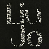 LIU JO shirt girocollo tinta unita con stampa e applicazioni Nero per Bambina GF4093 NERO LIU JO 