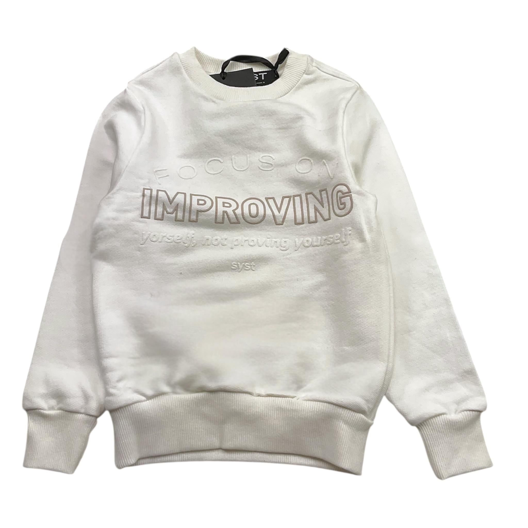 STAY STREET felpa girocollo tinta unita con stampa Bianco per Neonato FB3003 BIANCO STAY STREET 