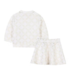 Michael Kors Completo 2 Pezzi Felpa-Gonna tinta unita Panna per Neonata R30306 PANNA MICHAEL KORS 