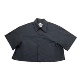 Maison Margiela Shirt Modell Crop Halbarm Einfarbig Schwarz Für Mädchen