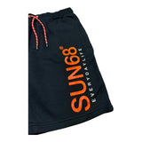 Sun68 Bermuda Tuta Tinta Unita con Logo per Bambino F32330 NERO SUN68 
