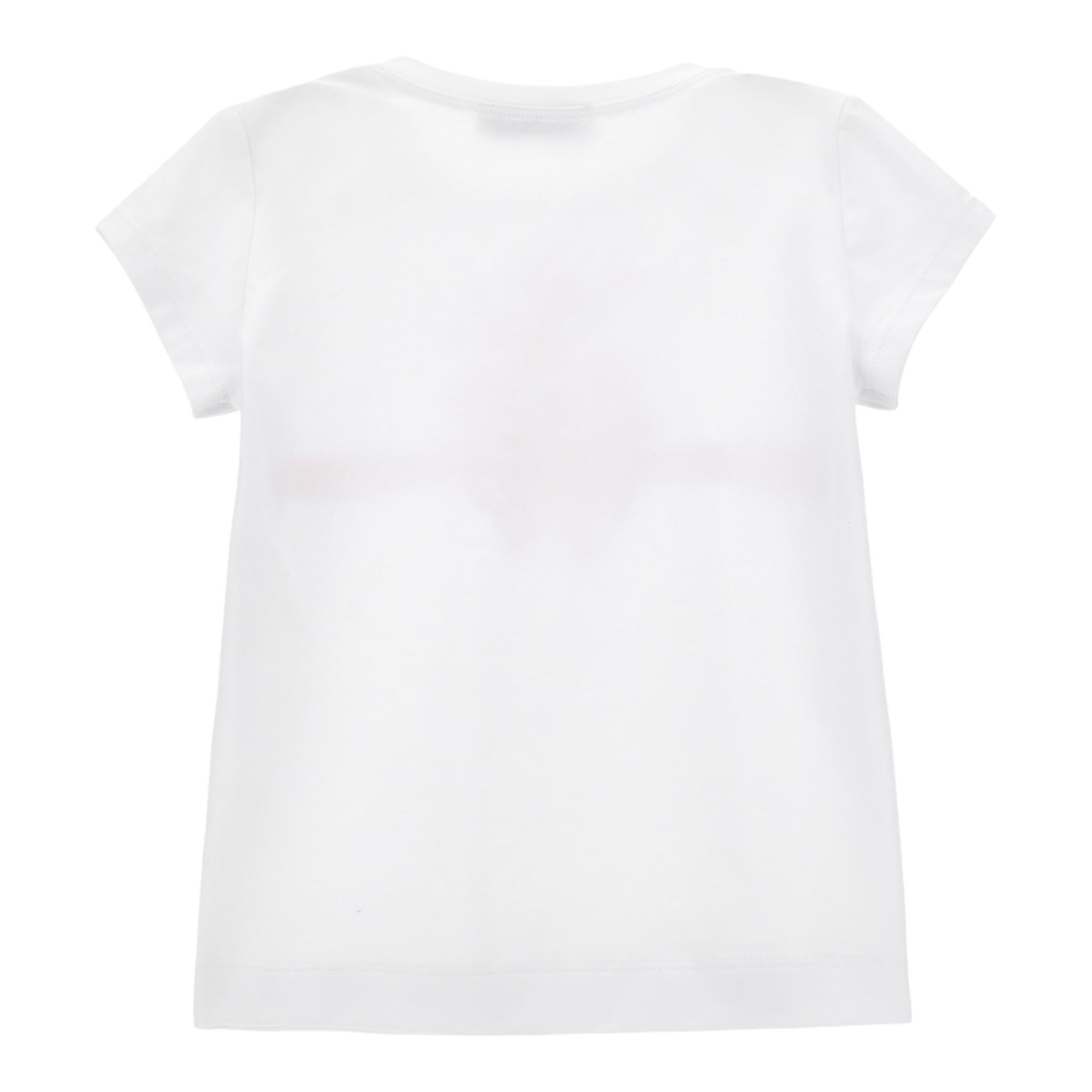Monnalisa T-Shirt Girocollo Tinta Unita con Stampa per Neonata 11E609N BIANCO MONNALISA 