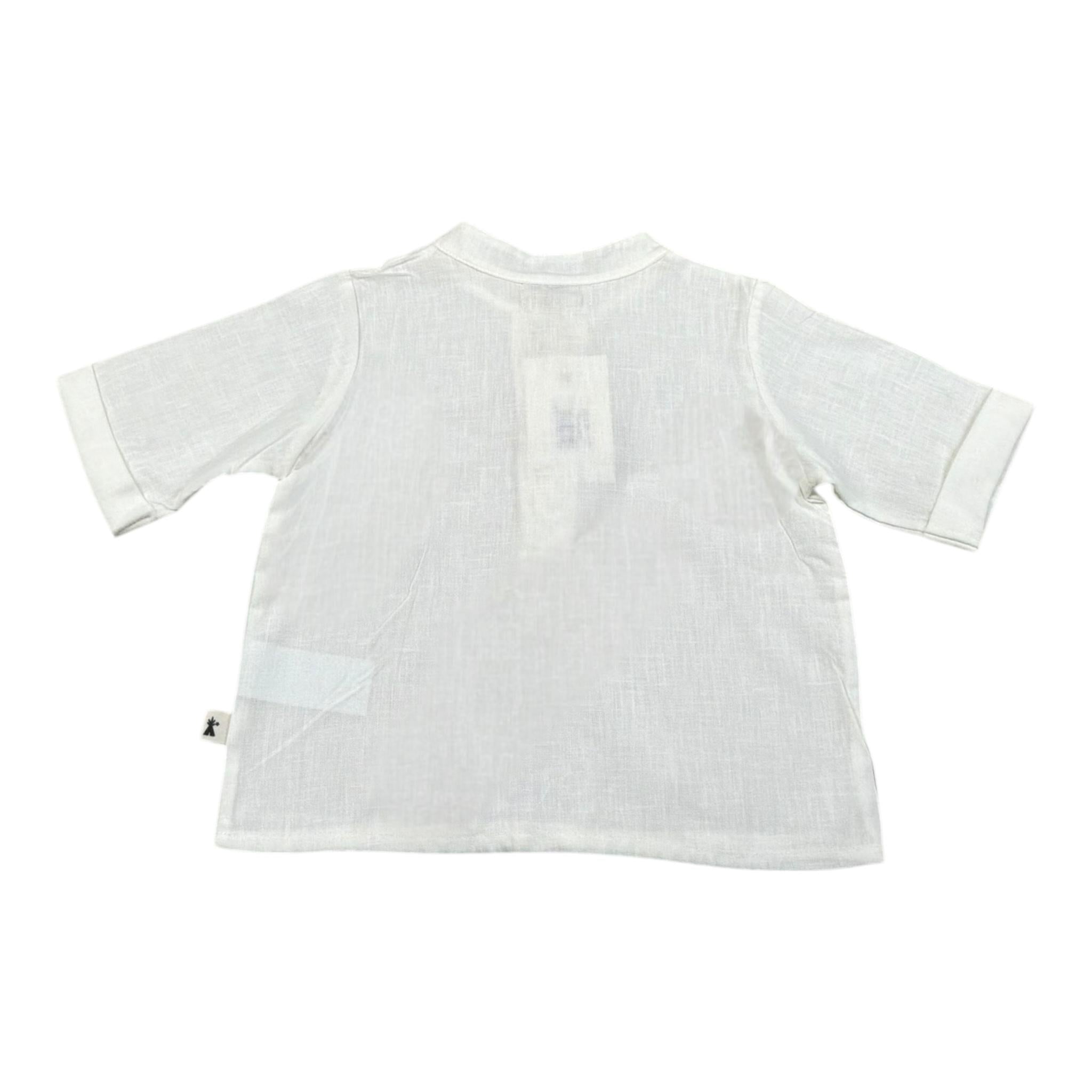 Petit Indi Polo Mezza Manica Girocollo Tinta Unita  per Neonato SS25BK7120XN BIANCO PETIT INDI 