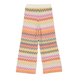 MISSONI pantalone modello a palazzo tinta unita con fantasia Bianco per Bambina MV6B10 BIANCO MISSONI 