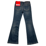 Diesel Jeans Einfarbig Blau Flare Modell Für Mädchen