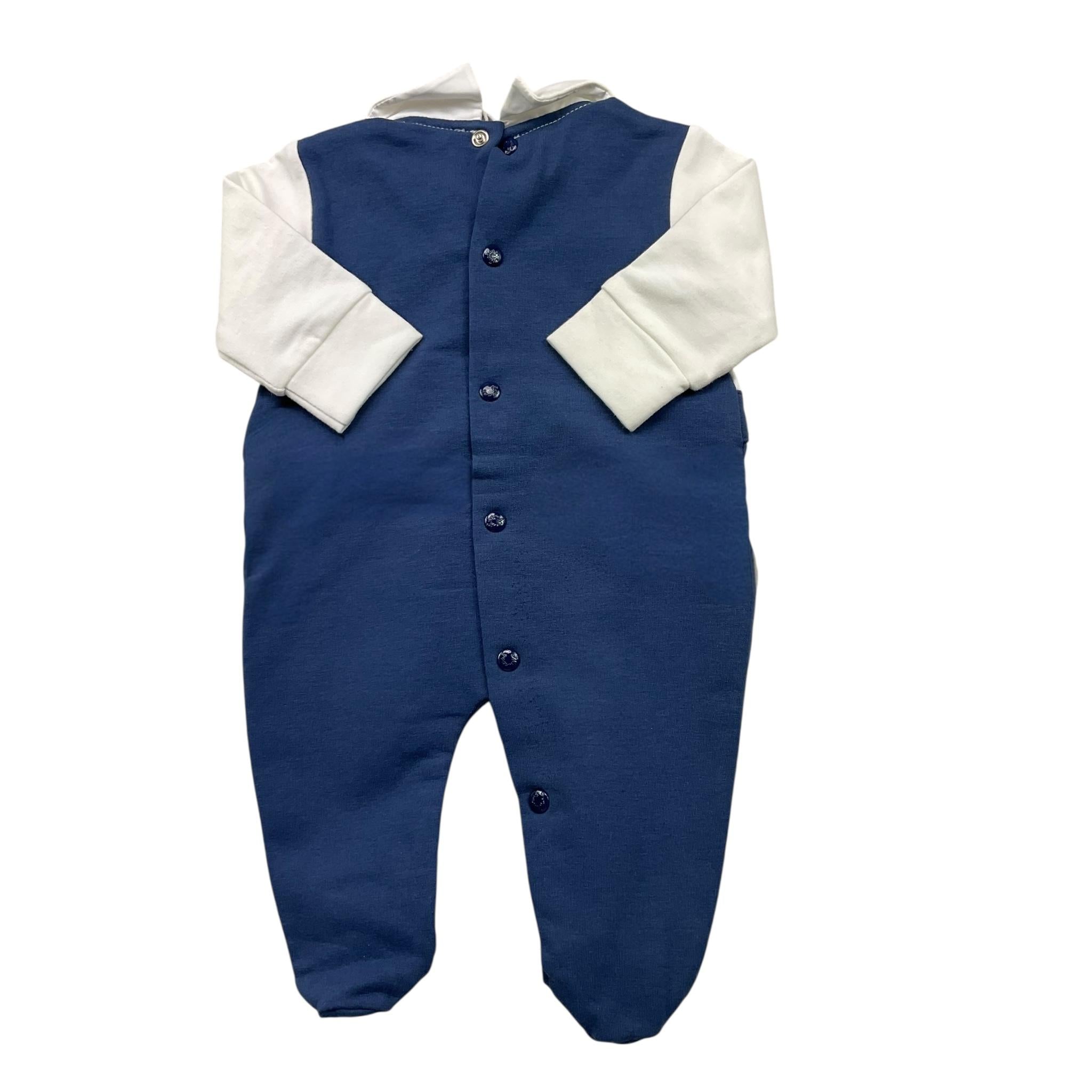 NINNAOH tutina tinta unita con fantasia Bianco per Neonato I21247T BIANCO NINNAOH 