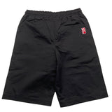 Kejo Einfarbige Bermudashorts mit elastischer Taille Schwarz für Jungen