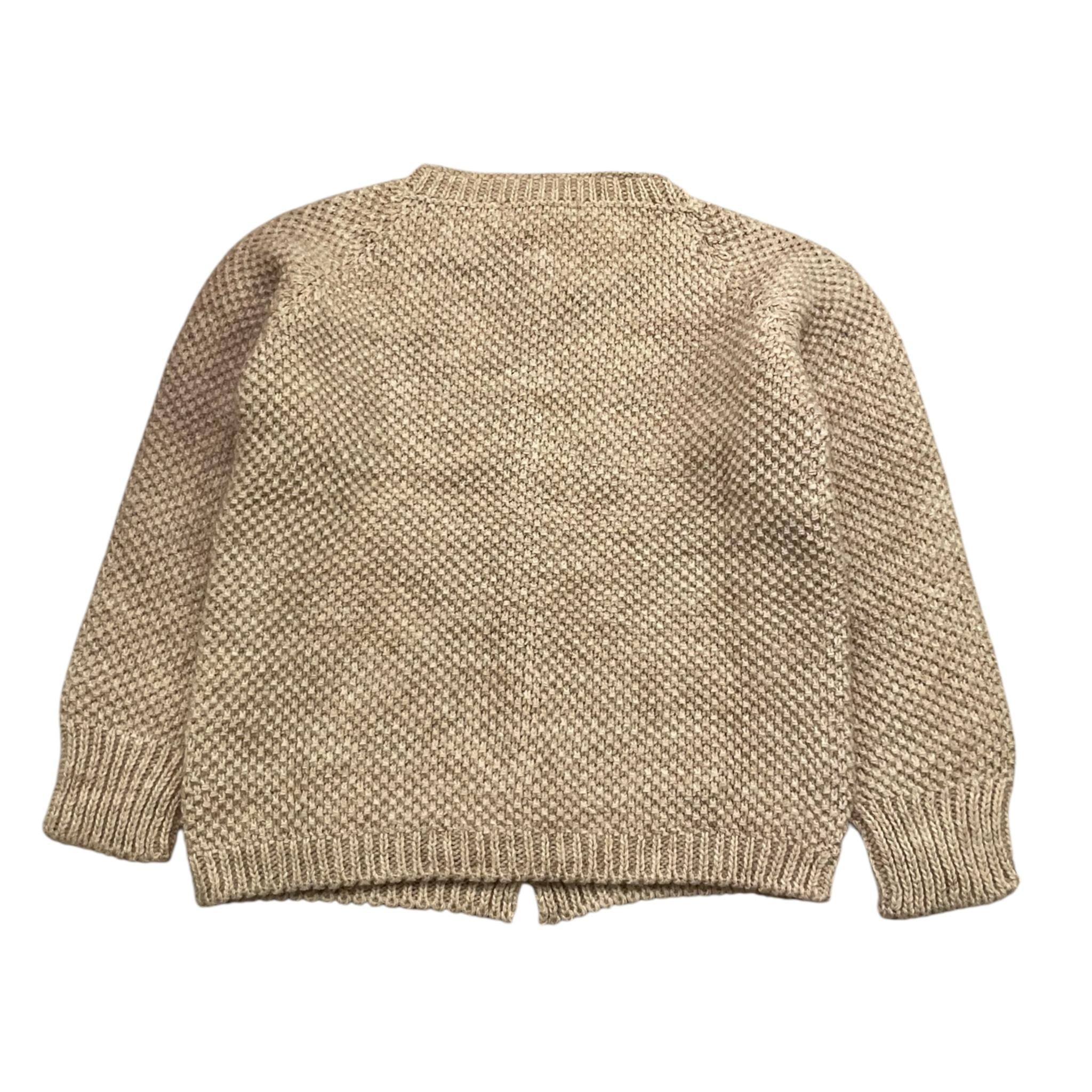 BABIDU cardigan tinta unita con bottoni in contrasto Beige per Bambina 60683J BEIGE BABIDU 