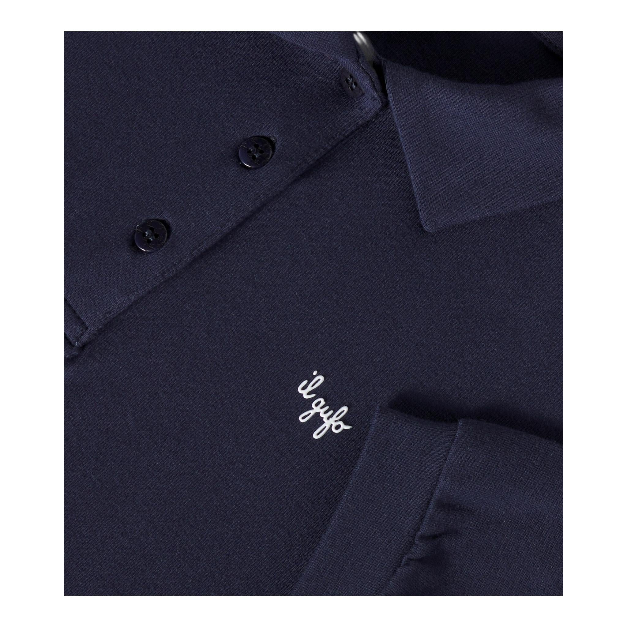 Il Gufo Polo Mezza Manica Tinta Unita Modello Crop per Bambina P25PC095MF032 BLU IL GUFO 