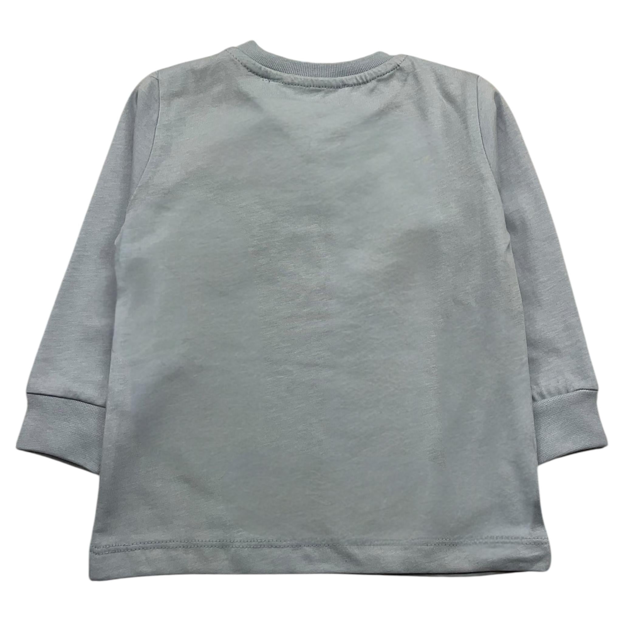 CESARE PACIOTTI shirt girocollo tinta unita con stampa Azzurro per Neonato TSP5371BX AZZURRO CESARE PACIOTTI 