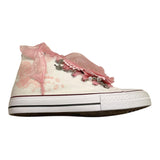 Quickas Zweifarbige Sneaker mit Schnürsenkeln und weiß/pinken Applikationen für Mädchen