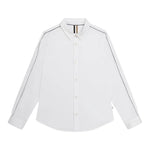 Boss Camicia tinta unita con Contrasto Bianco per Bambino J50697 BIANCO BOSS 