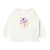 LIU JO shirt girocollo tinta unita con stampa Panna per Neonata HF4045 PANNA LIU JO 