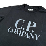 C.P. Company T-Shirt Girocollo tinta unita con Stampa Nero per Bambino CUM006 NERO C.P. COMPANY 