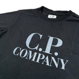 C.P. Company T-Shirt Girocollo tinta unita con Stampa Nero per Bambino CUM006 NERO C.P. COMPANY 