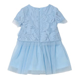 Mimisol Schlichtes Kleid mit Stickerei und Tüll Hellblau für Mädchen