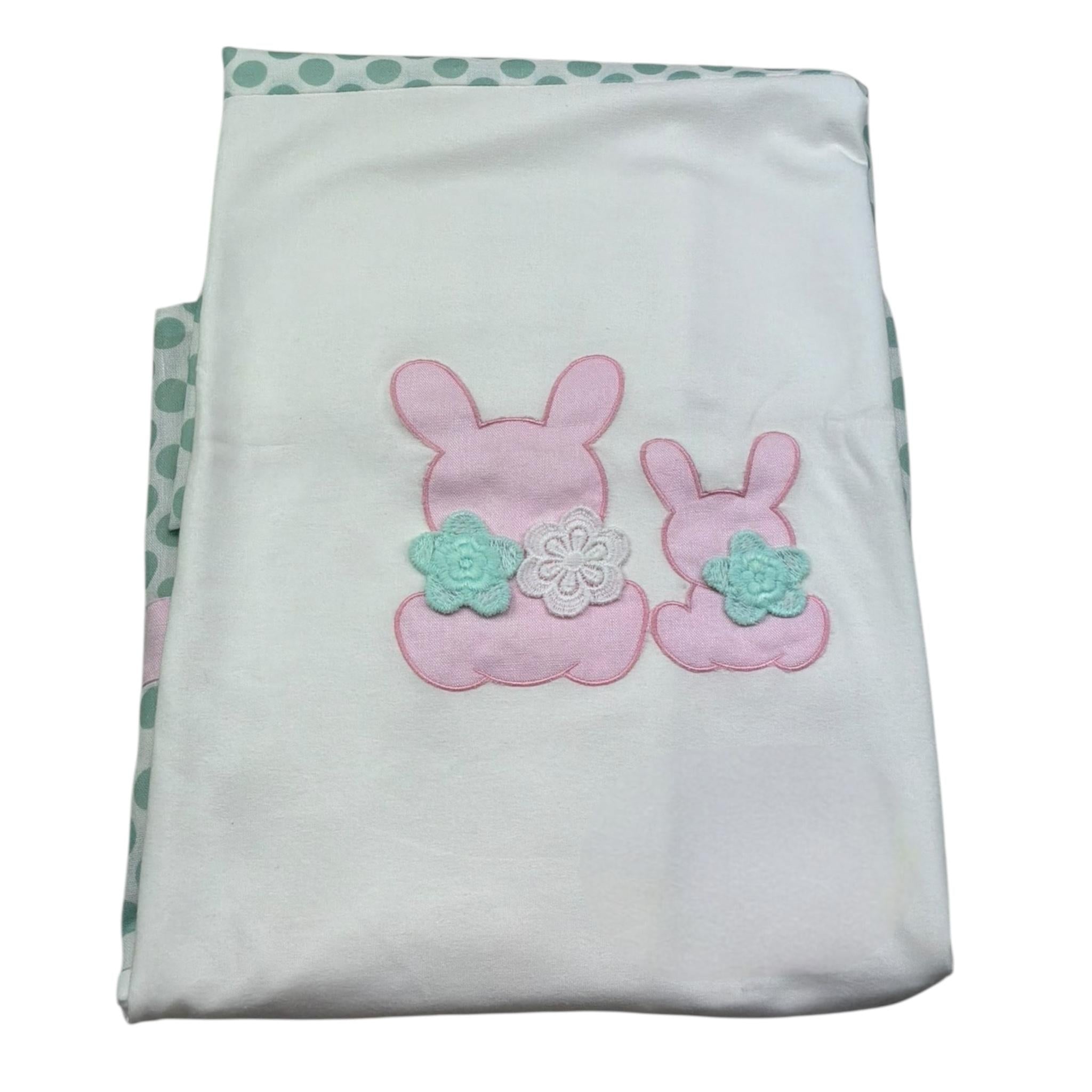 I Delfi Coperta Tinta Unita Fantasia Pois E Ricami per Neonata 25P5145 BIANCO I DELFI 