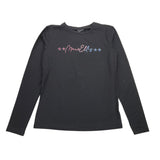 MARC ELLIS shirt girocollo tinta unita con brillantini Nero per Bambina JMJTS15470 NERO MARC ELLIS 