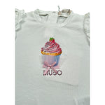 Liu Jo T-Shirt Girocollo tinta unita con Stampa Bianco per Neonata HA4078 BIANCO LIU JO 